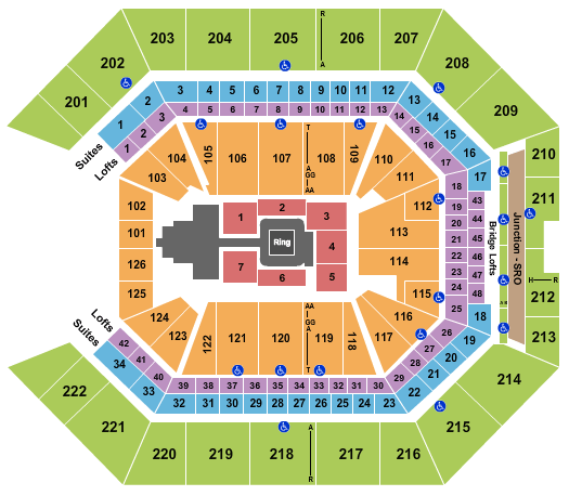 Golden 1 Center WWE Seating Chart